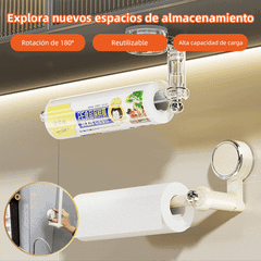 Varilla colgante con ventosa multifuncional