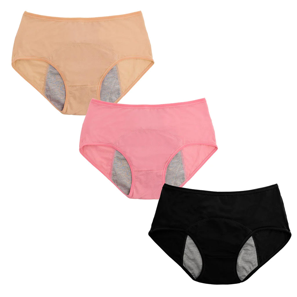 🔥【6 piezas】🩲Superoferta Último día: Ropa interior de cintura alta a prueba de fugas mejorada 2026
