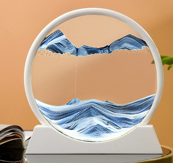 🌄🌄Adornos de arenas movedizas 3D para decoración del hogar con forma de montaña y río antiguos