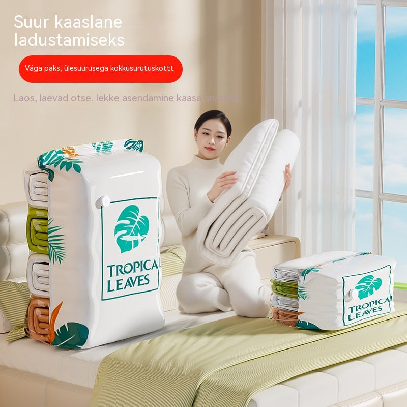 🧳【5-osaline komplekt】💨 Suur, kokkusurutav vaakumkott: pumpa pole vaja, lekkekindel ja ideaalne ruumi kokkuhoiuks kohvrites ja kodus ✈️