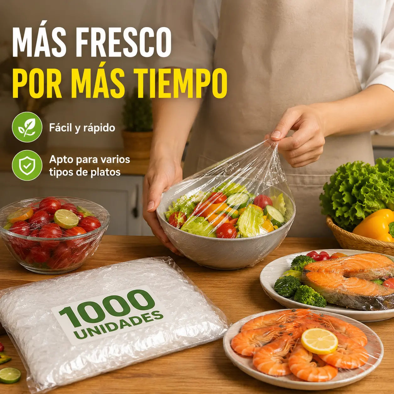 🔥【4 bolsa, 400 piezas - 26 euros】Tapa de frescura desechable de grado alimenticio,Protección de alimentos rápida y sencilla