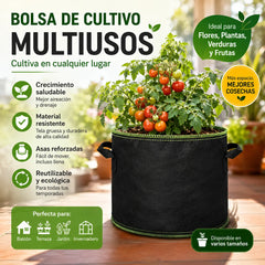 🌱【Paquete de 5】🌿Bolsas de cultivo de 5 galones — Macetas de tela transpirable de alta resistencia con asas🧺🏡