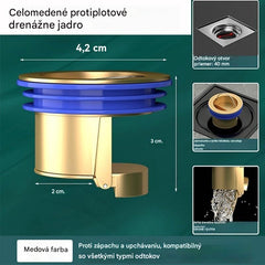 🔥Kúpte 1, získajte 1 ZADARMO!🔥 Univerzálny mosadzný podlahový odtok s protizápachovým deodorizačným jadrom 🚿✨