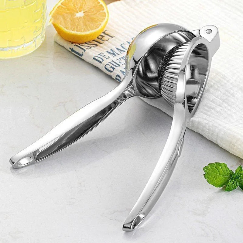 🍋【2 unidades a 26 euros】🧃 Pinza exprimidora de acero inoxidable reforzado: extrae eficazmente el jugo de limones, naranjas y limas 🍊✨