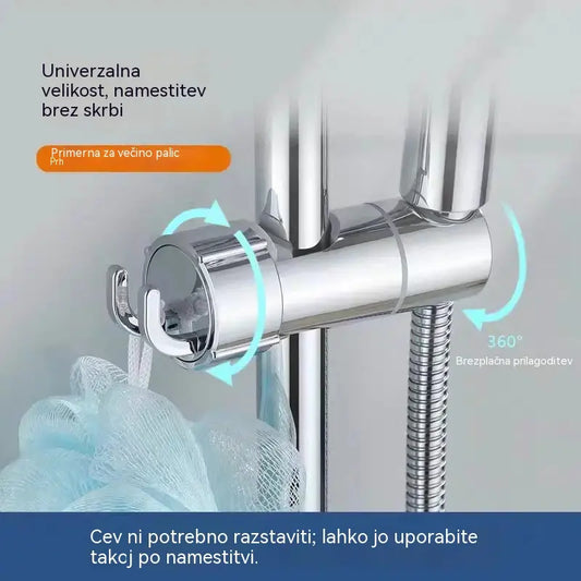 🚿 Univerzalno držalo za tuš - vrtanje ni potrebno | Namestitev v 3 sekundah, izjemno trdno in se popolnoma prilega
