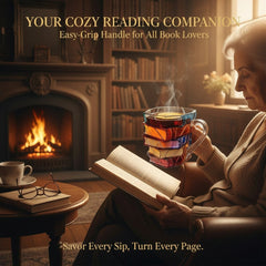 【30%OFF】📚 Taza de café pintada en 3D con forma de libro.