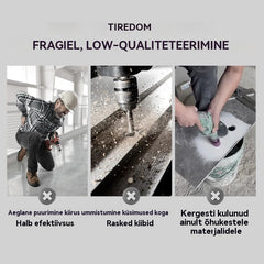 【6+8+10+12mm】 | Väga tugev 4-piluline ekstsentriline puurikomplekt