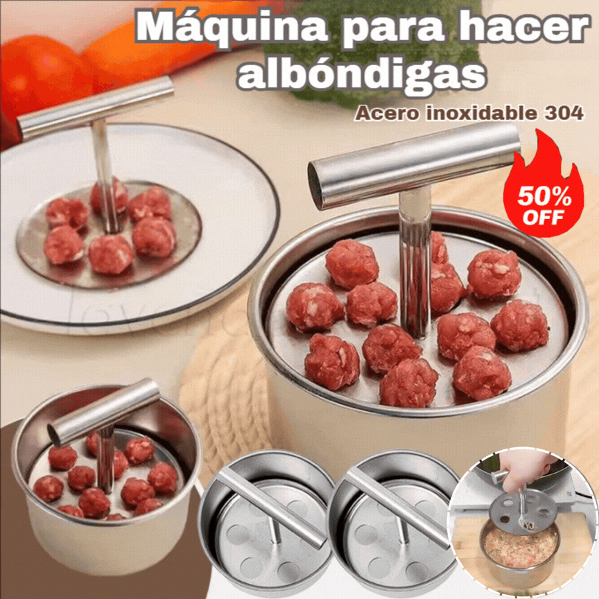 30%OFF🔥Máquina para hacer albóndigas de acero inoxidable, práctico utensilio de cocina, ideal para albóndigas de carne y pescado🍖🐟
