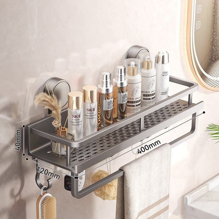 🔥【400*120*40mm】Estante de almacenamiento con ventosa para baño e inodoro: no requiere taladrar