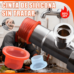 🏠♻️🔌【100 piezas】Sello rápido resistente a altas temperaturas para grifos y válvulas angulares con interfaz de silicona de 4 puntos, no necesita teflón, con junta.