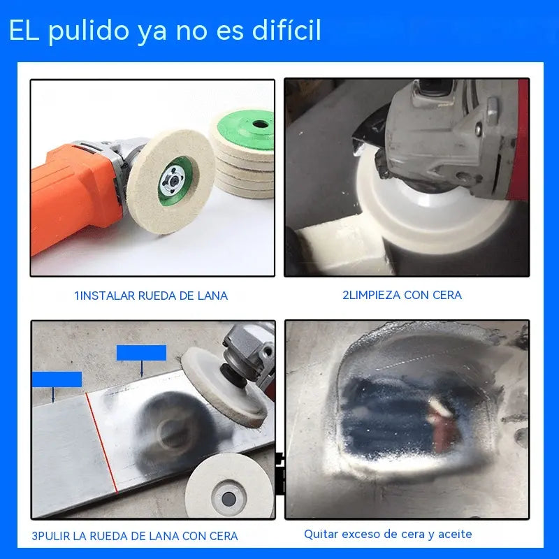🔥【Oferta por tiempo limitado】🔥【5 piezas】 hoja de pulido de espejo de rueda de pulido de lana