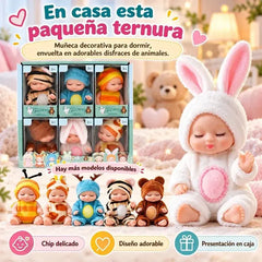 👶 Set de regalo de muñecos bebé Reborn: ¡envueltos en disfraces de animales! Adorables caritas de bebé durmiente · Set de 6 muñecos en caja de regalo · ¡El regalo perfecto para los niños!