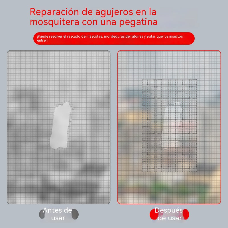 【12cm*10m】Reparación de agujeros en mosquiteras con cinta adhesiva, reparación de malla de acero inoxidable.