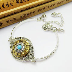 🎁🥰🌸Pulsera giratoria de la suerte con diseño de loto en plata 925