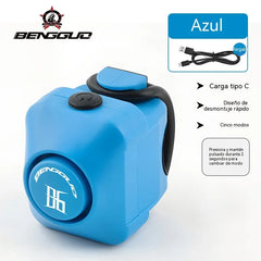 🚴‍♂️🔔 Bocina recargable para bicicleta con 5 modos de sonido