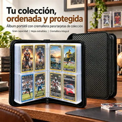 📸✨ Álbum de Tarjetas Coleccionables con Cremallera | Estuche Portátil de Hojas Sueltas para Fotos y Tarjetas | Organizador de Recuerdos 🎴