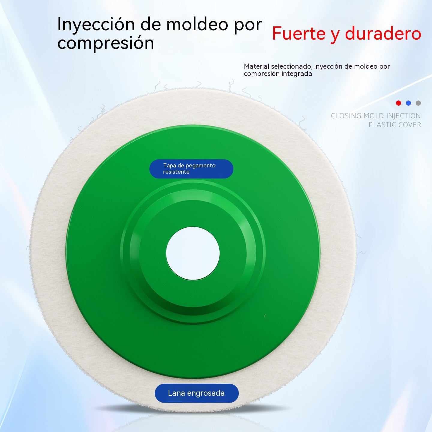 rueda de lana para pulir espejos, disco de amoladora angular