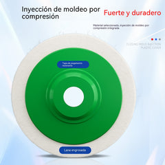 rueda de lana para pulir espejos, disco de amoladora angular