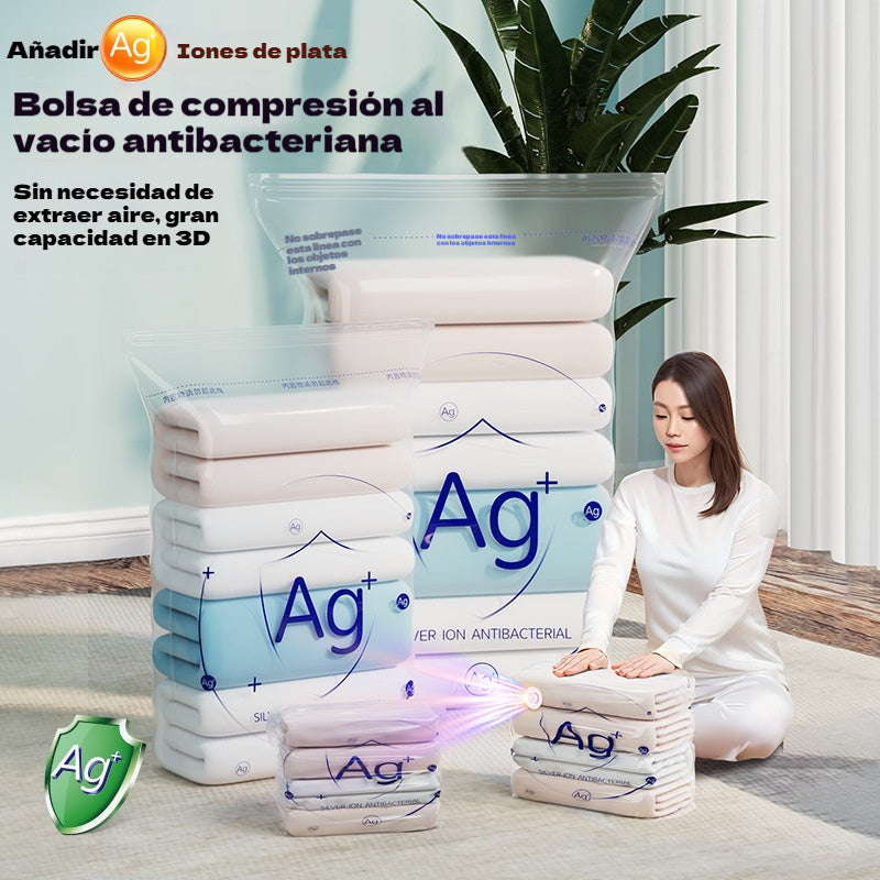 🔥paquete de 5 piezas🔥🧳Bolsa de compresión al vacío tridimensional antibacteriana sin vacío