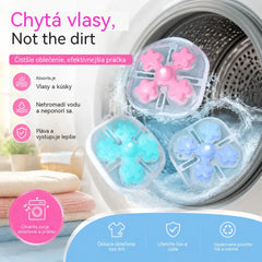 🌀6 kusov 22 €✨ Plávajúci filter do práčky – Zachytáva vlákna, vlasy a zvieracie chlpy pri každom praní 🧺