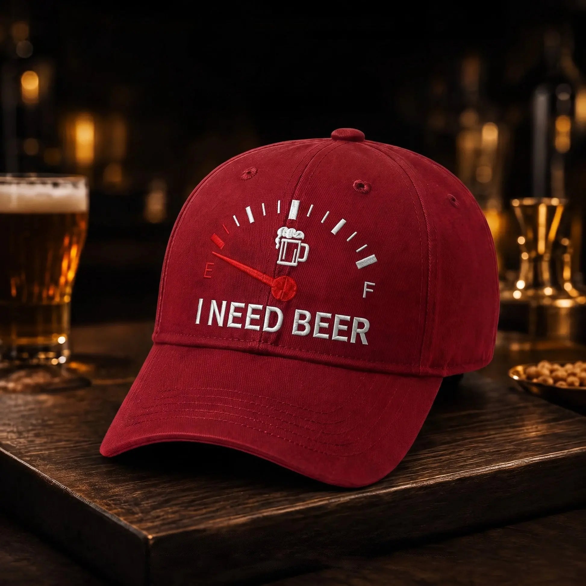 🔥 ZADNJI DAN S 50% POPUSTOM - 🍺 Vezena kapa "POTREBUJEM PIVO" - Unisex spominska kapa 🧢