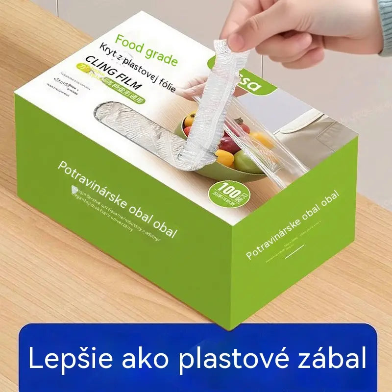 Extra hrubé, balenie 4 kusov (400 kusov) - Antibakteriálne elastické obaly na potraviny; jednorazové potravinárske vrecká na skladovanie v kuchyni alebo chladničke.