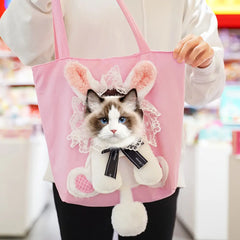 🥳¡Más vendido!🥳💞¡Más de 10.000 unidades vendidas! ✅Bolso de viaje para mascotas: diseño de cabeza abierta, estampado de melena de león, hecho de material de lona resistente.