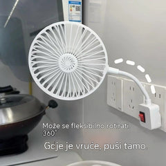 Kupi 1 i dobij 1 gratis 🌟Dva komada za samo 23 €!🔌💨 Mini ventilator za utičnicu s rotacijom od 360° – snažno osvježenje za kuhinju, kupaonicu, spavaću sobu i ured