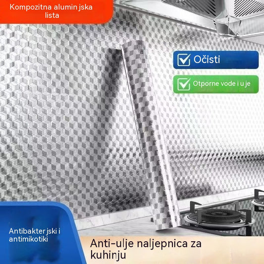 【30 cm × 10 m】🛡️ Samoljepljiva Aluminijska Folija – Otporna na Masnoću, Toplinu i Jednostavna za Čišćenje