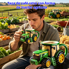 🔥【Compra uno y llévate otro gratis】☕Taza de café retro con forma de tractor agrícola