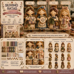 🎁Paskutinė diena: pasinaudokite 49 % nuolaida! 🧵 „Pasidaryk pats“ miniatiūrinis skiautinių (patchwork) rinkinys iš „Miniature World“ serijos.