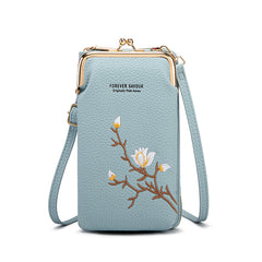 🔥👜 Cartera cruzada para mujer en piel de vacuno con bordado y correa para el hombro 2026🎁