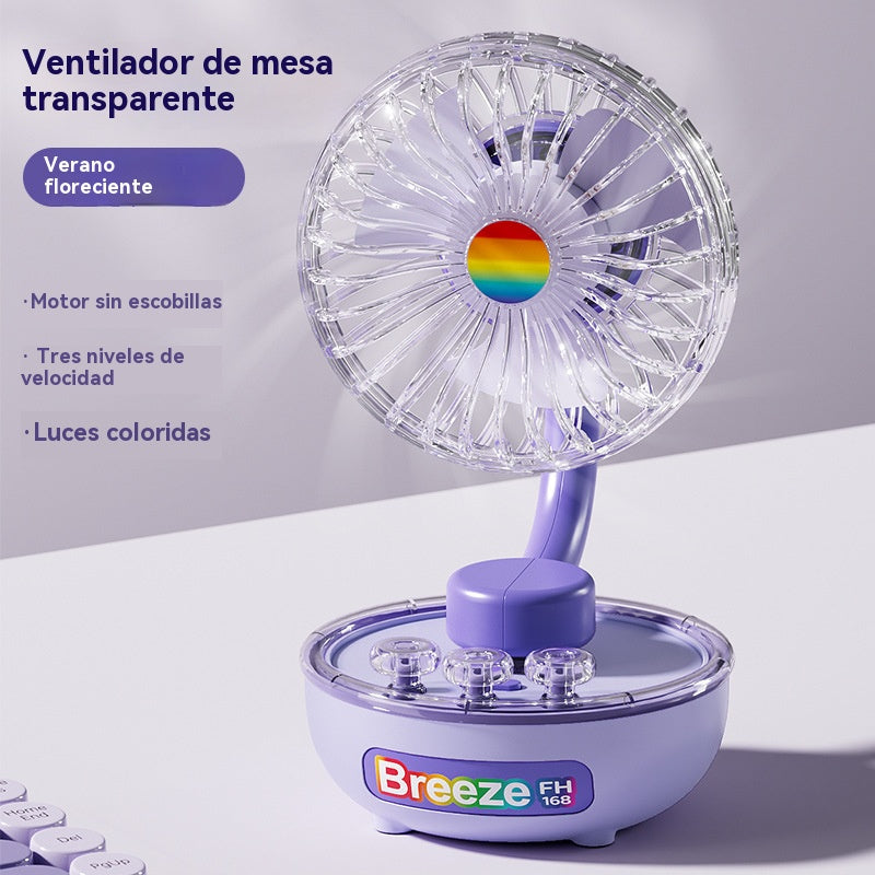 Ventilador de escritorio portátil recargable para el hogar/oficina