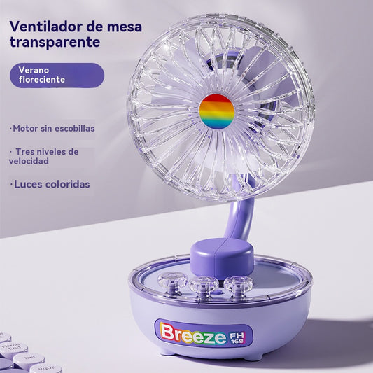 Ventilador de escritorio portátil recargable para el hogar/oficina