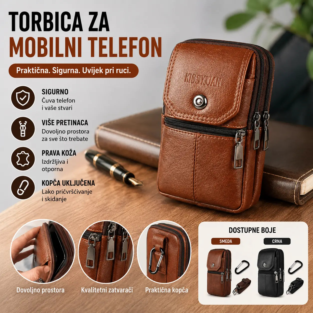 🔥Novi retro muški ruksak od prave kože, izrađen od gornjeg sloja kravlje kože, vrlo otporan na habanje i vodootporan.