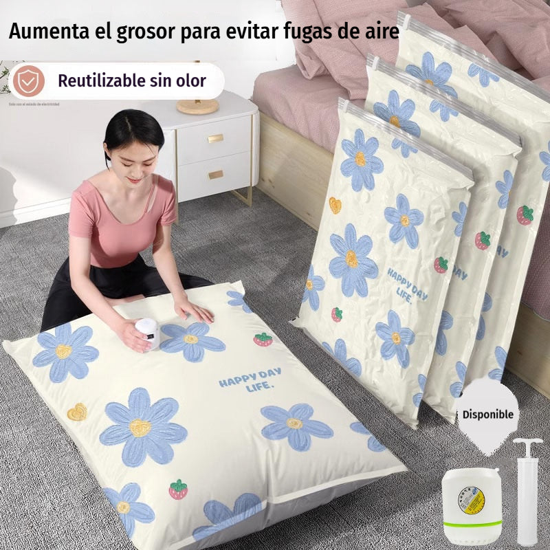 【Juego de 5 piezas】🧳✨ Bolsas compresibles al vacío – ahorra un 80% de espacio, sin bomba, ideal para viajes y hogar 🏠