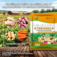 【10 bolsas】Fertilizante foliar instantáneo | Apto para patatas, cacahuetes, boniatos, rábanos, taro y cebollas: favorece el crecimiento de las raíces y aumenta el rendimiento.