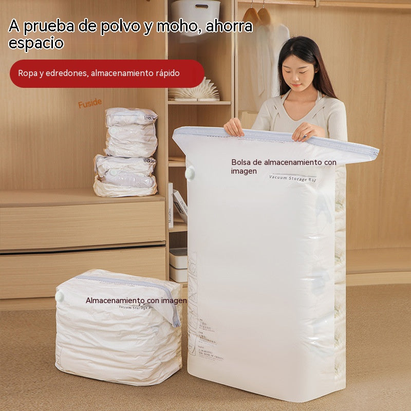 【5 piezas】Bolsas de compresión de gran capacidad, selladas al vacío y que no requieren extracción de aire.