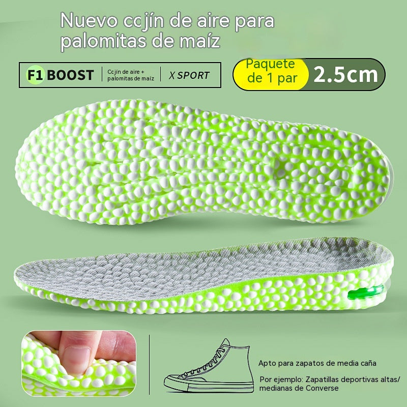 💥【Compra uno y llévate otro gratis：2 pares】 👟Plantillas cómodas con cojín de aire y efecto de aumento de estatura 📈