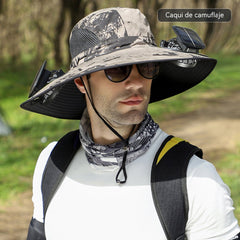 🌞🎁 ¡El Regalo Perfecto para Él! Sombrero Solar con Ventiladores Integrados y Protección Total contra el Sol 💨🧢