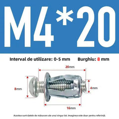 50%OFF【100 piezas】Tuerca de tapa de tornillo de expansión M4M5M6 Tuerca de remache