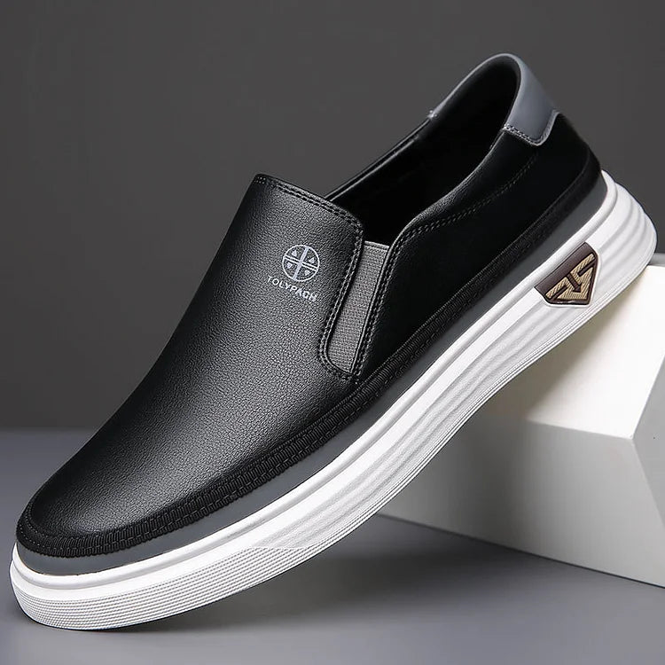 Mocasines italianos de piel auténtica para hombre