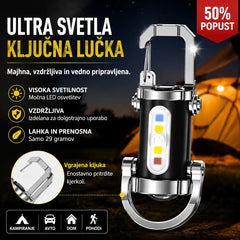 【2 kos】🔥Odlična ponudba🔥Super svetla vodoodporna mini svetilka s ključem in svetilnostjo 1200 lm
