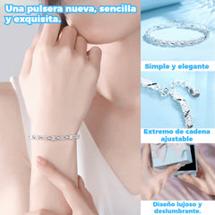 😀👉【Compre 1 y obtenga 1 gratis】💖🍀Love New Fashion Pulsera de plata 925 con un trébol de cuatro hojas para mujer