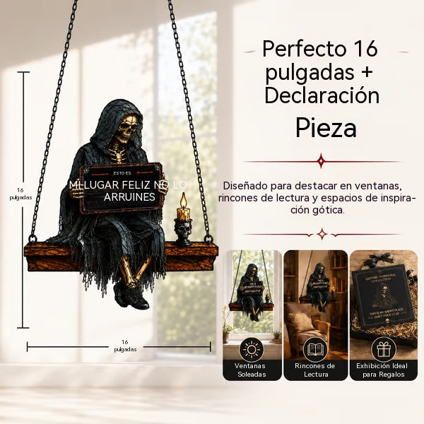 🌞Calavera gótica atrapa la luz del sol💀-🎁Un regalo único para los amantes del gótico y del arte.