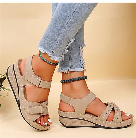 😍😍【35-43】Sandalias de cuña informales de verano con suela gruesa