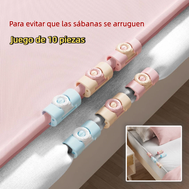 【Juego de 10 piezas】Los clips ajustables para sábanas evitan que las sábanas se ensucien.