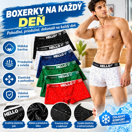 ⏳【Limitovaná ponuka】🔥(5 balení) Nové pánske bavlnené boxerky
