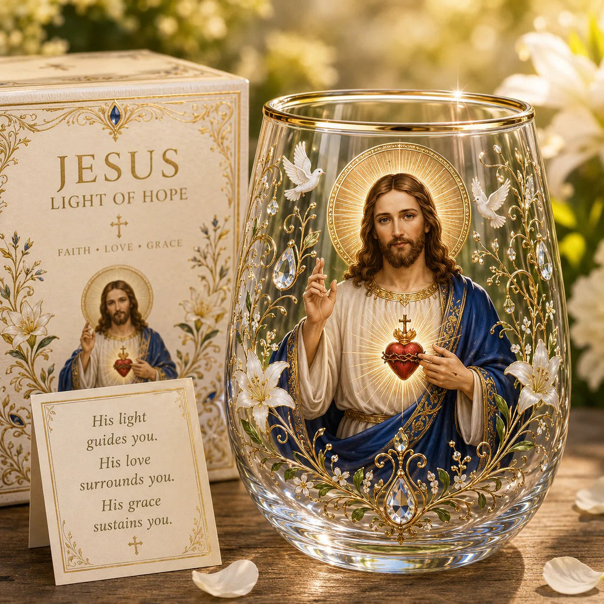 🌟 Taza de vidrio para el té y la oración matutina, edición limitada 2026 - Colección Fe y Paz