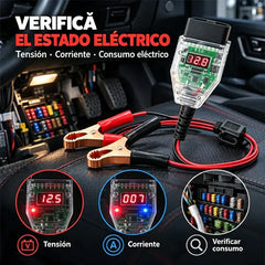 🔋🛠️ OBD Herramienta para Cambio de Batería de Coche | Detector de Fugas de Corriente con Pantalla Digital ⚡